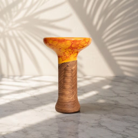 Bol à chicha en céramique artisanal de qualité supérieure, tête de phunnel en marbre jaune, résistant à la chaleur, porte-tabac pour salon, bar, club