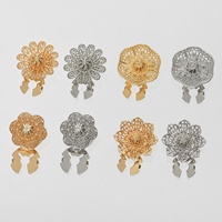 Boutons de manchette en alliage creux personnalisés pour vêtements féminins, forme de fleur, décoration de chemise pour femmes, boutons de col
