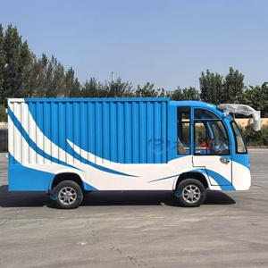 New Products Blue and White 2 Seats Fully Enclosed Electric Shuttle <b>Car</b> Electric Sightseeing Bus Special Transportation - Product Image 5