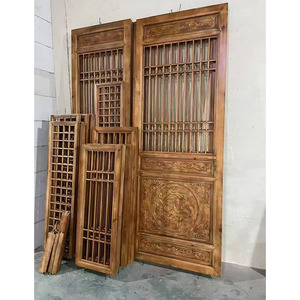<span class=keywords><strong>Porte</strong></span> de séparation de bureau <span class=keywords><strong>antique</strong></span> en bois massif chinois moderne Nouveau design Surface finie pour salon intérieur Hôtel Villa - Product Image 1