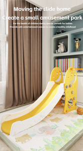 Sala de Juegos Infantil 3 en 1, Sala de Juegos para Bebés, Equipo de Juegos para Patio Interior, Columpios y Toboganes de Plástico, Juguetes Deslizantes para Niños - Product Image 4