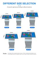 Kiosque d'information tactile sur pied en forme de K de 32/43 pouces, écran LCD interactif Android/Windows pour centres commerciaux et banques