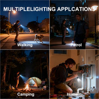Zoom télescopique multifonction haute luminosité Linterna 6 Modes d'éclairage USB Rechargeable LED torche lumière lampe de poche tactique