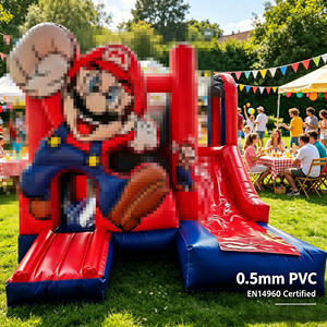 Château gonflable commercial à thème animalier avec toboggan et souffleur d'air, capacité maximale >400KG pour événements - Product Image 5