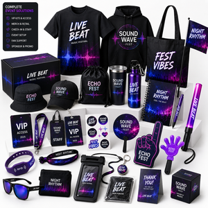 Personalized Festival Registration Booth Set With Lanyard Badge Wristband QR Card Tote Bag For Access Control Welcome Package - Product Image 5
