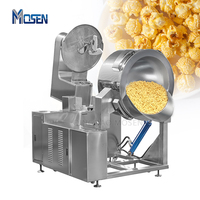 Machine de cuisson de pop-corn chauffée au gaz GPL moderne Machine de fabrication de pop-corn gourmet au caramel doux épicé sel chocolat fromage