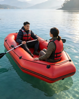 Nouveau bateau pneumatique professionnel à fond rigide en PVC épaissi, couleur unie, pliable, avec coussin d'air, pour 2 personnes