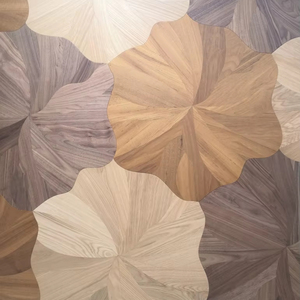 Piso moderno de madera de roble con flor de loto, pisos de madera para interiores, diseño de parquet, pisos de madera dura para interiores - Product Image 3