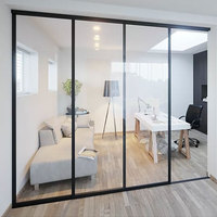Porte coulissante en aluminium certifiée CE pour terrasse avec double vitrage trempé et moustiquaire pour jardin résidentiel