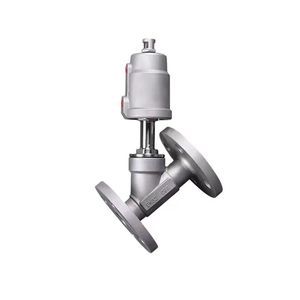 <span class=keywords><strong>SANTHAI</strong></span> SS304/316L สแตนเลสหัว Actuator นิวเมติกเดี่ยวหน้าแปลนมุมวาล์วที่นั่ง - Product Image 5