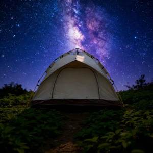 Tente de camping familiale imperméable pour 1 à 4 personnes, facile à installer, double couche, avec protection UV et deux portes - Product Image 4