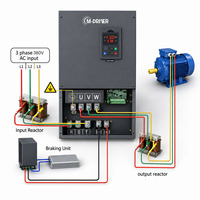 Variador de Frecuencia Variable (VFD) de Control Vectorial de 3 Fases, 380V, 75KW, 93KW