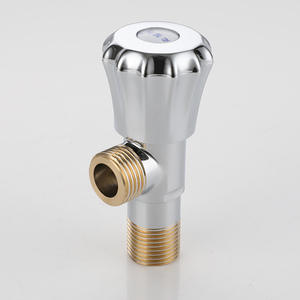 Robinet d'angle Hemans DN15 finition chromée, filetage mâle, cartouche céramique pour chauffe-eau, toilettes, chauffe-eau solaire - Product Image 2