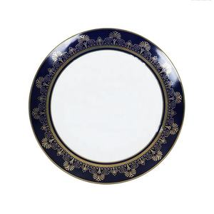 Elegante Plato <span class=keywords><strong>de</strong></span> Cerámica Azul y Dorado, Plato <span class=keywords><strong>de</strong></span> Servicio <span class=keywords><strong>de</strong></span> Lujo <span class=keywords><strong>para</strong></span> Bodas, Vajilla <span class=keywords><strong>de</strong></span> Porcelana Fina, Platos <span class=keywords><strong>para</strong></span> <span class=keywords><strong>Alquiler</strong></span> - Product Image 3