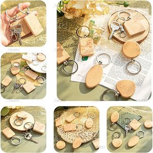Engraving Blanks <b>Key</b> Chain Wood Keychain Assorted Unfinished Wooden <b>Key</b> <b>Tag</b> Ring for DIY Gift Crafts Christmas Ornaments Laser - Product Image 6