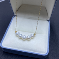 Collier de perles rondes de haute qualité personnalisé, perle de forme ronde, argent S925, collier de perles d'eau douce réglable pour femmes