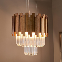 Lustre LED en cristal personnalisé en bronze pour la décoration de restaurants, hôtels, mariages et salons – Vente en gros