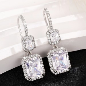 Small Square Huggie Earrings for Women Minimalist Cube Hoop Earrings Daily Fashion Jewelry - Product Image 3