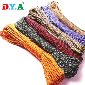 Tali parasut 4mm warna-warni Paracord 550 7 untai Paracord untuk tenda luar ruangan DIY Gelang