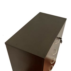 DB Coffre à cinq tiroirs Poignées en métal Verrouillage Tiroir supérieur Rails de glissement en métal Rouge Cacao Espresso Mélamine Stratifié-Tiroirs de rangement - Product Image 3