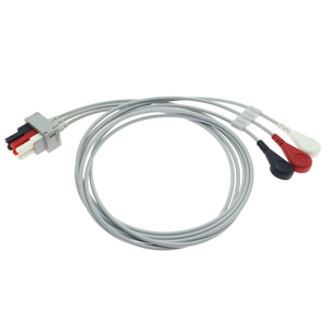 สายเคเบิล <span class=keywords><strong>ECG</strong></span> และสายไฟนำสำหรับ datex Ohmeda <span class=keywords><strong>ECG</strong></span> 3 Leads วัสดุ TPU แบบสแน็ปมาตรฐาน IEC - Product Image 4