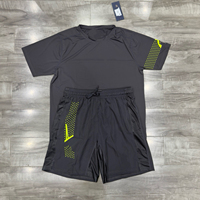 T-shirt de course d'été pour homme Pro, ensemble décontracté à manches courtes, séchage rapide, anti-transpiration, sans contrainte, pour marathon, sport et fitness