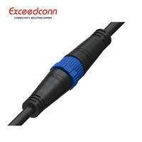 Conector Eléctrico Impermeable IP67 de 2 Pines, 10A, 300V, Macho, Redondo, para Iluminación LED de Calles