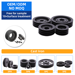 Kích thước tiêu chuẩn spa SPB SPZ bánh xe căng thẳng đôi rãnh đúc lron Băng tải động cơ V Vành Đai ròng rọc với côn bụi trung tâm Rắn - Product Image 5