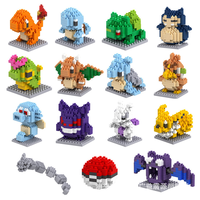 Meilleure vente différents Pokemoner Ball Plastique Nano Brique Construction Emboîtement Micro Bloc Figure Enfants 3d Blocs de Construction