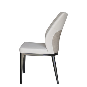 Moderna crema sedia da pranzo di lusso Soft Bag di fascia alta stile semplice luce ad arco tessuto per <span class=keywords><strong>soggiorno</strong></span> ristorante Hotel-Factory <span class=keywords><strong>Outlet</strong></span> - Product Image 3