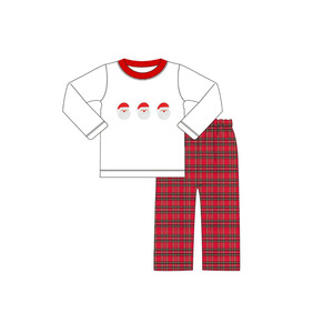 Bébé garçon noël père noël chemise à manches longues pantalon assorti vêtements en gros enfants mode porter tenue précommande - Product Image 1