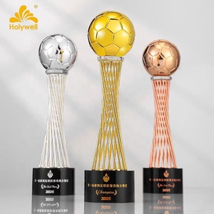 Nouveau design 2026 – Trophée de football écologique imprimé UV, personnalisé en résine et cristal, pour récompense - Product Image 1