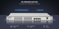 RG-NBS5200-24GT4XS Commutateur Ethernet géré L2 L3 24 ports 10G Uplink SFP montable en rack pour les réseaux d'entreprise, de vidéosurveillance et de campus