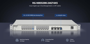 RG-NBS5200-24GT4XS Switch Ethernet Gestionado L2 L3 de 24 Puertos 10G Uplink SFP para Montaje en Rack para Redes Empresariales, CCTV y Campus - Product Image 5
