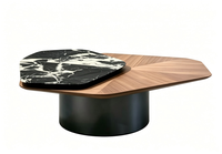 Table basse moderne en marbre naturel, style luxe léger et simple, pour salon, hôtel, maison, villa, appartement, club, centre commercial