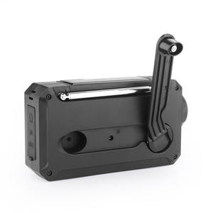Multi Function Black 2000mAh NOAA Weather Radio with Solar Hand Crank USB Charging BT Speaker <b>LED</b> Flashlight Alarm Outdoor - Product Image 4
