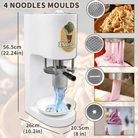 Machine à glaces italienne professionnelle 220V50HZ/110V60HZ, 4 formes, glace italienne, spaghetti, machine à glaces, équipement de fabrication de nouilles