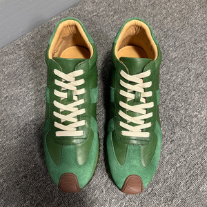Zapatos Náuticos de Cuero Verde para Hombre, con Cordones, Estilo Retro, Casuales, Ligeros, Transpirables, para Uso Diario - Product Image 1