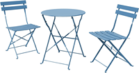 Ensemble table et chaises pliantes en métal - Chaise en acier colorée pour patio, mobilier d'extérieur pour jardin et café