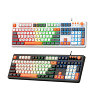 Nouveauté Clavier de jeu rétroéclairé 104 touches USB filaire Clavier de jeu pour ordinateur rétroéclairé Accepte le logo personnalisé