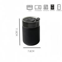 Mug en céramique portable de 10 oz avec étui de protection en silicone, mug de voyage personnalisé pour le café, tasse en porcelaine de 280 ml pour la voiture