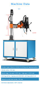 Flexible CNC Tapping Arms Drill Press Tapper Touch Screen DIN ISO JIS Standard Multi Function M24 Tapping Drilling Machine - Product Image 6