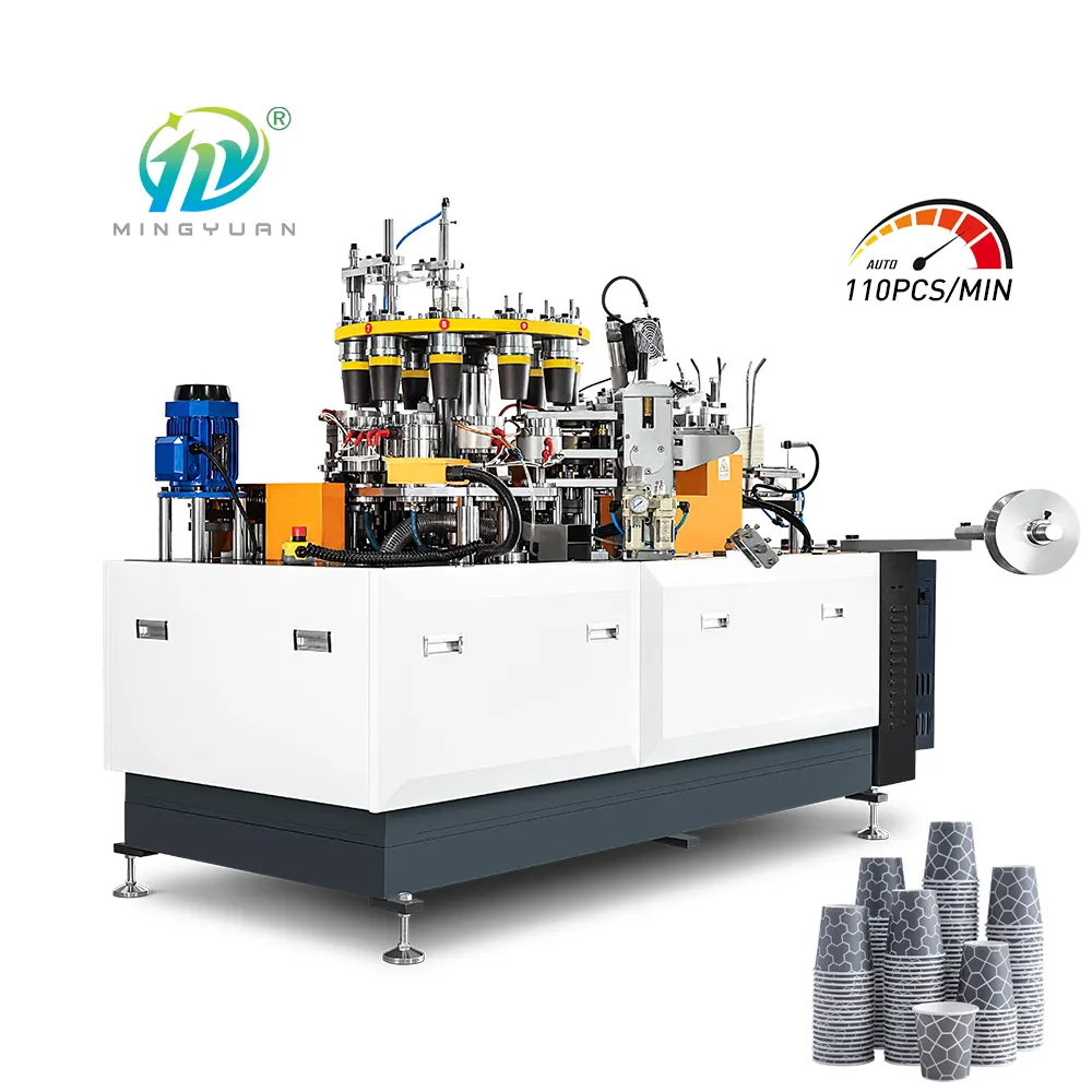 Đôi tường 100-130 chiếc/phút máy làm cho máy Cốc Giấy dùng một lần để sản xuất cốc giấy