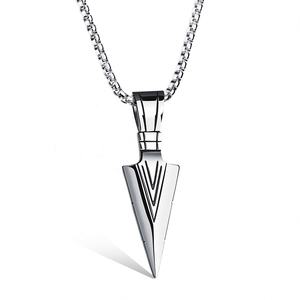 Collier en Acier Titane Style Hip-Hop Urbain avec Pendentif Lance Créative, Bijoux de Mode pour Hommes - Product Image 1