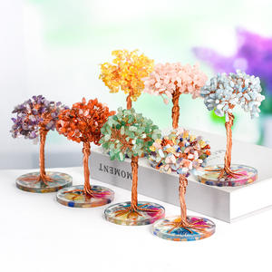 Vente en gros de cristaux de pierres précieuses naturelles de guérison <span class=keywords><strong>7</strong></span> <span class=keywords><strong>chakras</strong></span>, graviers, puces faites à la main, arbre de fortune pour décor Fengshui à la maison - Product Image 4