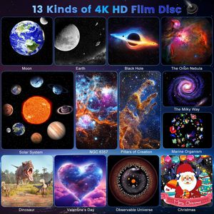 Updated 3D <b>Projector</b> HD Image <b>Star</b> Galaxy Light Bluetooth Speaker 13 Films Home Planetarium <b>Star</b> <b>Projector</b> Night Lamp - Product Image 4