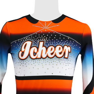 2023 allegria danza nuova tendenza Top Top Cheerleading uniformi Cheerleading personalizzate per ragazze giovani Cheerleader uniforme - Product Image 3