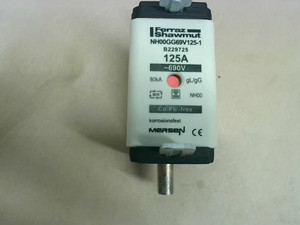 PLC Mersen Shawmut B229725 125A Fuse-Link NH Ceramic Double <strong>Indicat</strong> - New No Box Warranty Product - Product Image 1