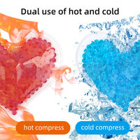 Packs de glace multifonctionnels en forme de cœur HANERSHI personnalisés avec billes de gel, pour soulager la douleur, le stress, chaud/froid