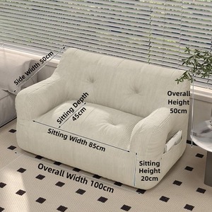 Sofá de Tela Relajante de Dos Plazas, <span class=keywords><strong>Puff</strong></span> <span class=keywords><strong>Gigante</strong></span> Multifuncional, Sofá Estético para Sala de Estar o Dormitorio - Product Image 6